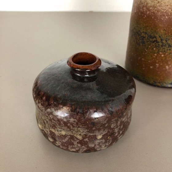 Image 1 of Set van 3 vintage keramieken vazen door Elmar en Elke Kubicek, Duitsland 1970