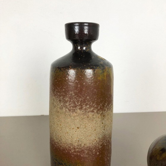 Image 1 of Set van 3 vintage keramieken vazen door Elmar en Elke Kubicek, Duitsland 1970