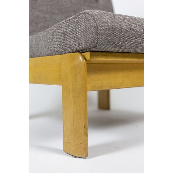 Image 1 of Paar vintage beukenhouten en stoffen fauteuils, 1960