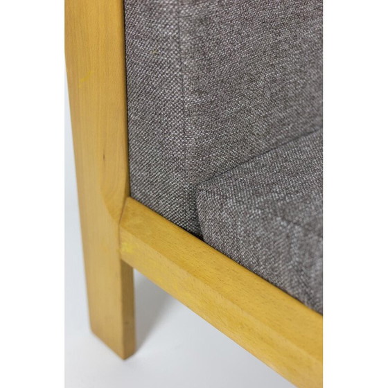 Image 1 of Paar vintage beukenhouten en stoffen fauteuils, 1960