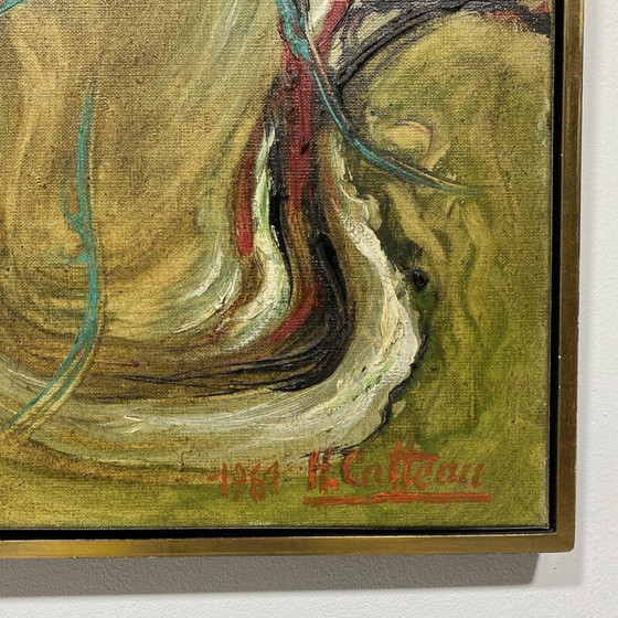 Image 1 of Vintage schilderij door H. Catteau, 1961