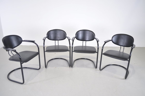 Image 1 of 4x effezeta Italy design buisframe dinning chairs