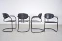 4x effezeta Italy design buisframe dinning chairs