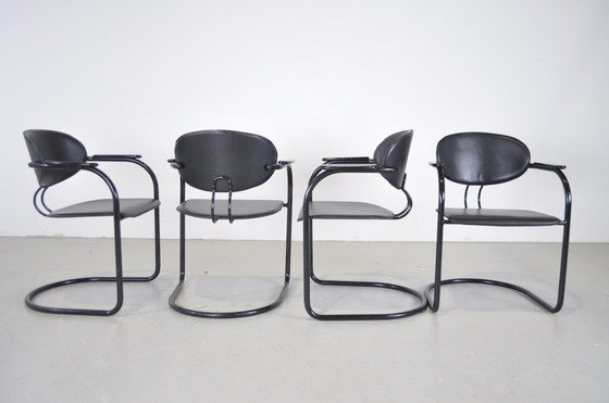 Image 1 of 4x effezeta Italy design buisframe dinning chairs