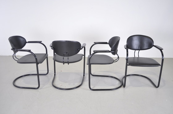 Image 1 of 4x effezeta Italy design buisframe dinning chairs