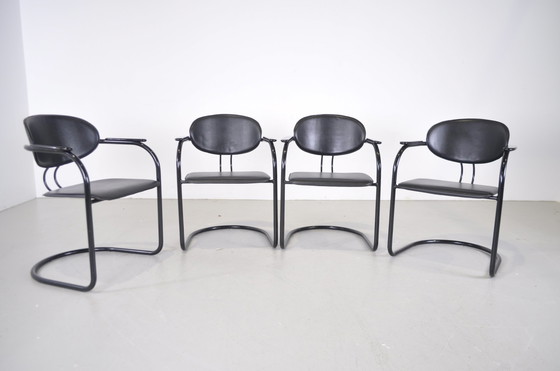 Image 1 of 4x effezeta Italy design buisframe dinning chairs