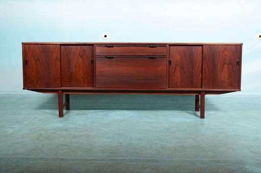 Vintage rosewood sideboard, minimalist dressoir Fristho 60s