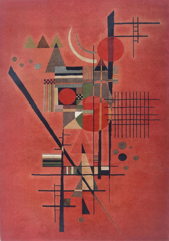 Image 1 of Vintage tapijt in de stijl van Wassily Kandinsky