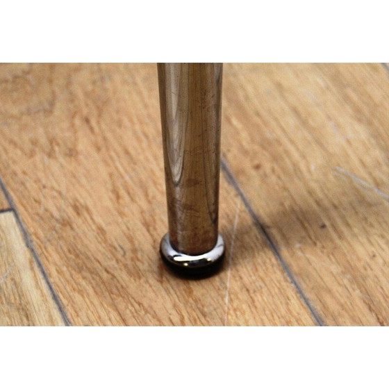 Image 1 of Vintage design salontafel van glas en verchroomd metaal