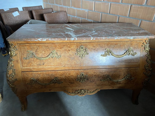 Antieke Commode Met Marmeren Blad