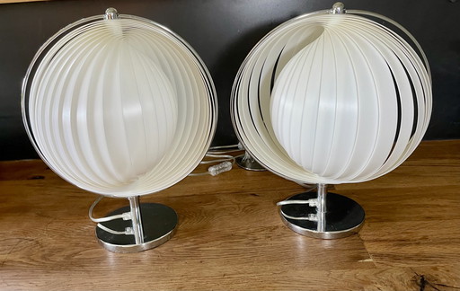 2x Danalight  ‘Moon’ lamp