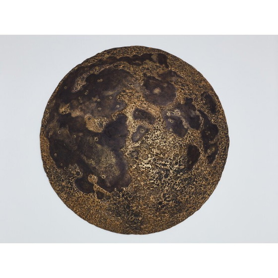 Image 1 of Vintage wandsculptuur "Full Moon" van Michel Pichard in brons en hars, 2017