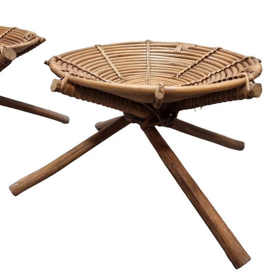 Image 1 of Vintage Afrikaanse Rotan Krukjes