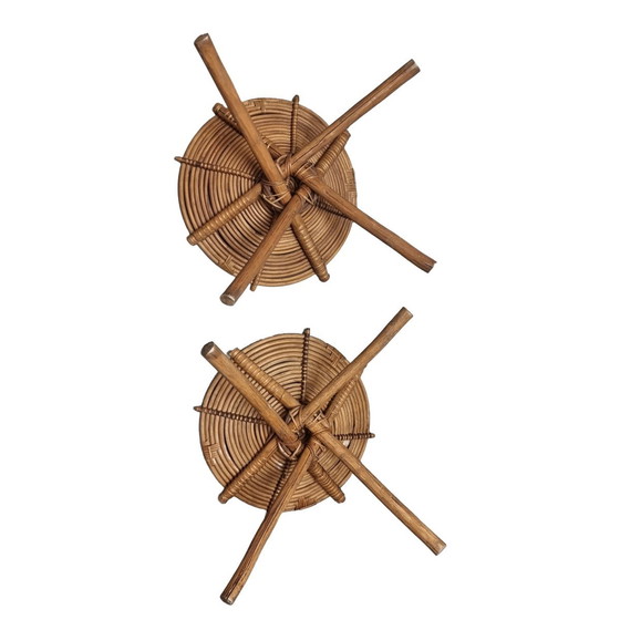 Image 1 of Vintage Afrikaanse Rotan Krukjes