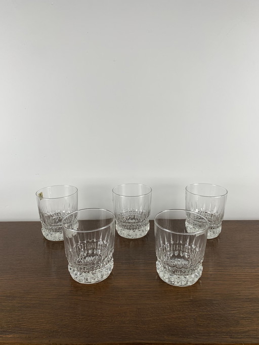 Set van 5 vintage glazen van Luminarc