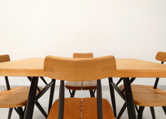 Image 1 of Ilmari Tapiovaara “Pirkka” dining set for Laakan Puu Finland 