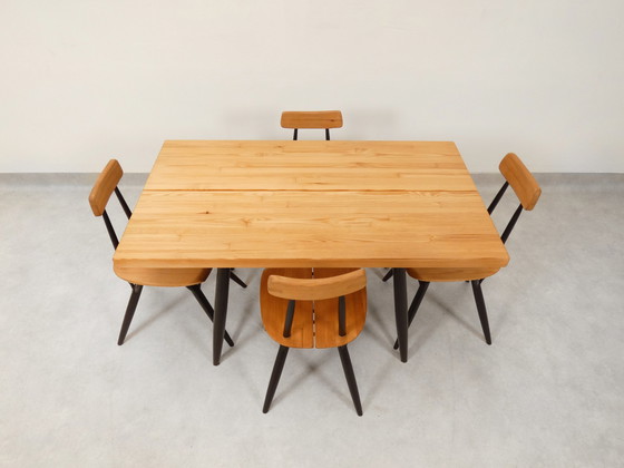 Image 1 of Ilmari Tapiovaara “Pirkka” dining set for Laakan Puu Finland 