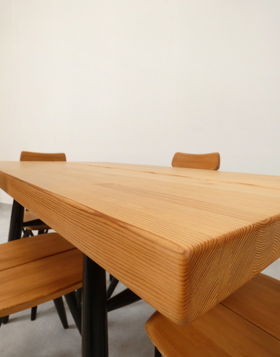 Image 1 of Ilmari Tapiovaara “Pirkka” dining set for Laakan Puu Finland 