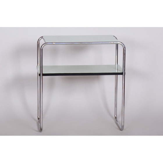 Image 1 of Vintage verchroomd en verguld stalen bijzettafeltje van Marcel Breuer voor Thonet, Duitsland 1930