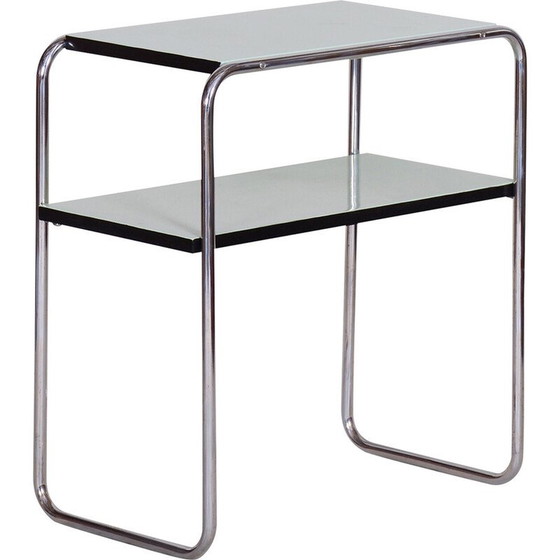 Image 1 of Vintage verchroomd en verguld stalen bijzettafeltje van Marcel Breuer voor Thonet, Duitsland 1930