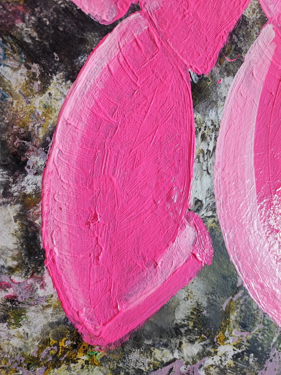 Image 1 of Kunstschilderij Gesigneerd T. G. Kellnberger Xxl Pop Art Deco