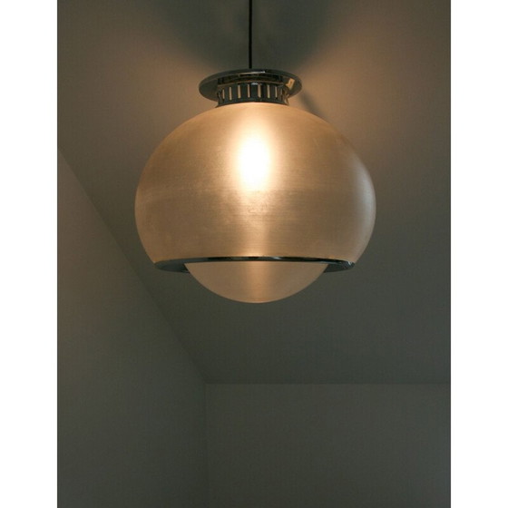 Image 1 of Vintage grote knop hanglamp door Harvey Guzzini voor Meblo, jaren 1980