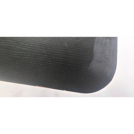 Vintage klaptafel met stoel in zwart en paars van Hikor Písek, Tsjecho-Slowakije 1980