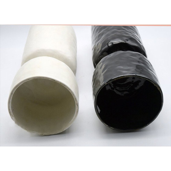 Image 1 of Paar vintage keramische vazen door Pompeo Pianezzola voor Zanolli, 1970