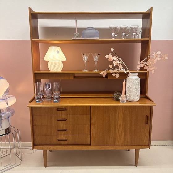 Image 1 of Mid Century Zweedse Teakhouten Highboard