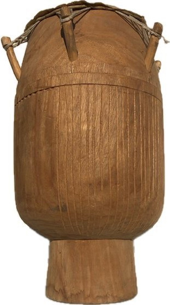 Image 1 of Ghanese Atumpan Talking Drums - 2x Sets of 5 Pieces