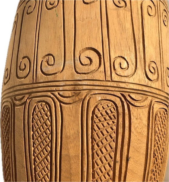 Image 1 of Ghanese Atumpan Talking Drums - 2x Sets of 5 Pieces