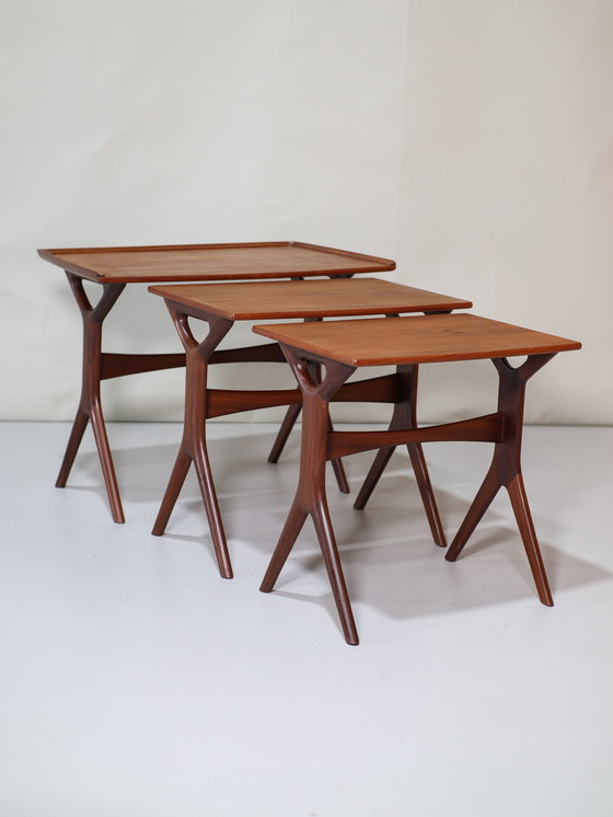 Image 1 of Johannes Andersen nesting tables teak