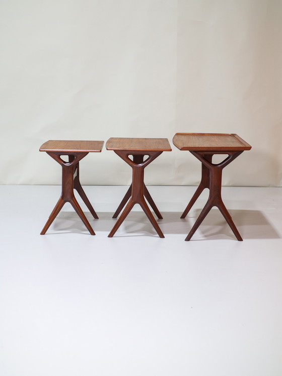 Image 1 of Johannes Andersen nesting tables teak