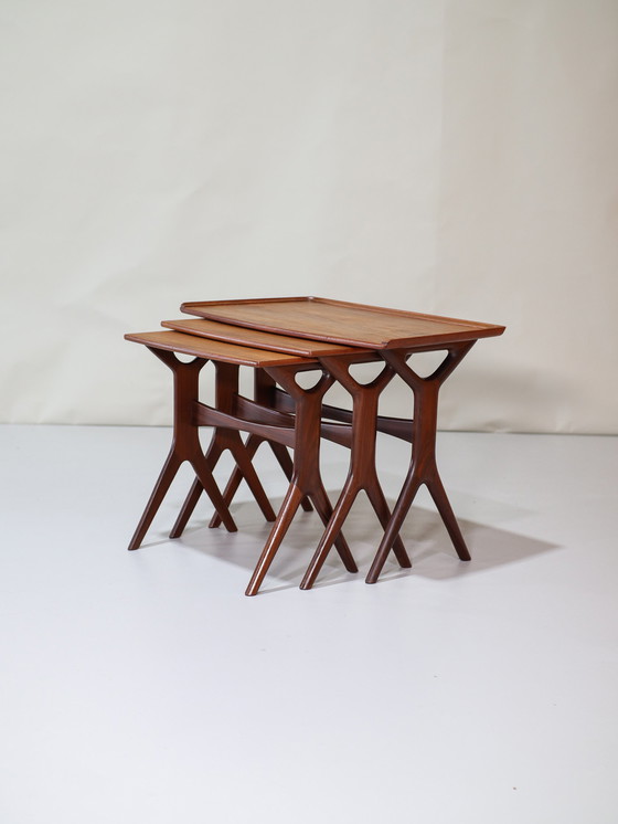 Image 1 of Johannes Andersen nesting tables teak