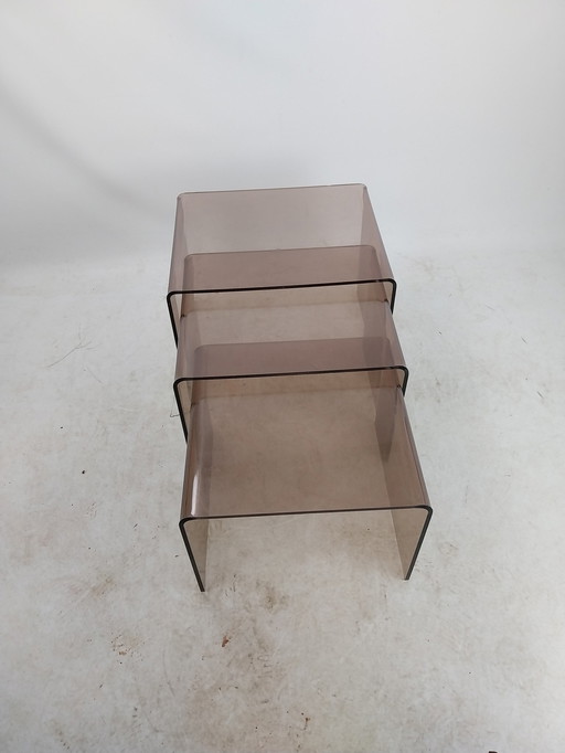 1 X Mimiset Nesting Tables Plexiglas Paars Door Dumas 