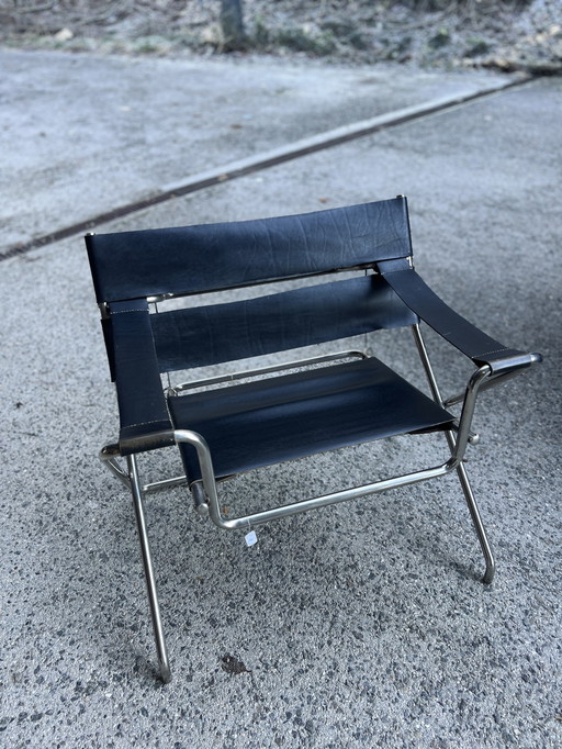 Originele opvouwbare fauteuil Bauhaus D4, ontwerp Marcel Breuer Tecta 1960S.