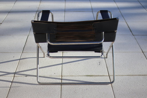 Originele opvouwbare fauteuil Bauhaus D4, ontwerp Marcel Breuer Tecta 1960S.