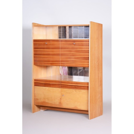 Image 1 of Boekenkast van beukenhout en mahonie, Tsjechisch 1950