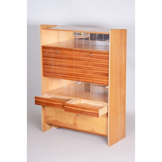 Image 1 of Boekenkast van beukenhout en mahonie, Tsjechisch 1950