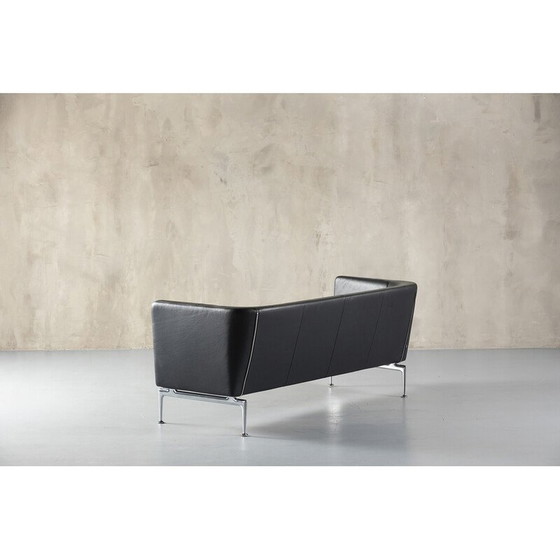 Image 1 of Vintage Vitra Suita 2-zitsbank in zwart leer van Charles en Ray Eames, Duitsland 1990