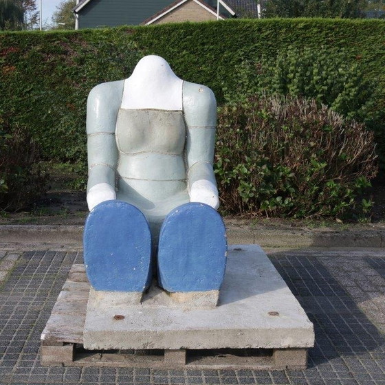 Image 1 of "Zittende figuur" sculptuur van Jan Snoeck, Nederland 1980