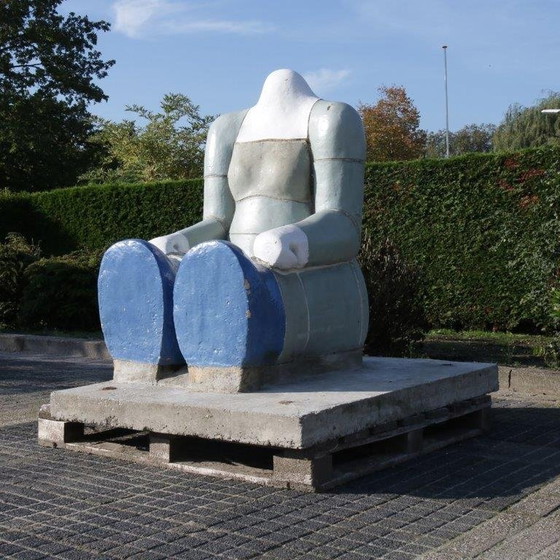 Image 1 of "Zittende figuur" sculptuur van Jan Snoeck, Nederland 1980