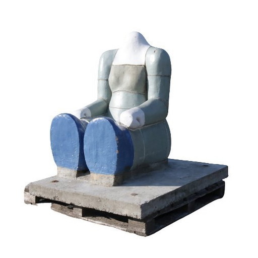 "Zittende figuur" sculptuur van Jan Snoeck, Nederland 1980