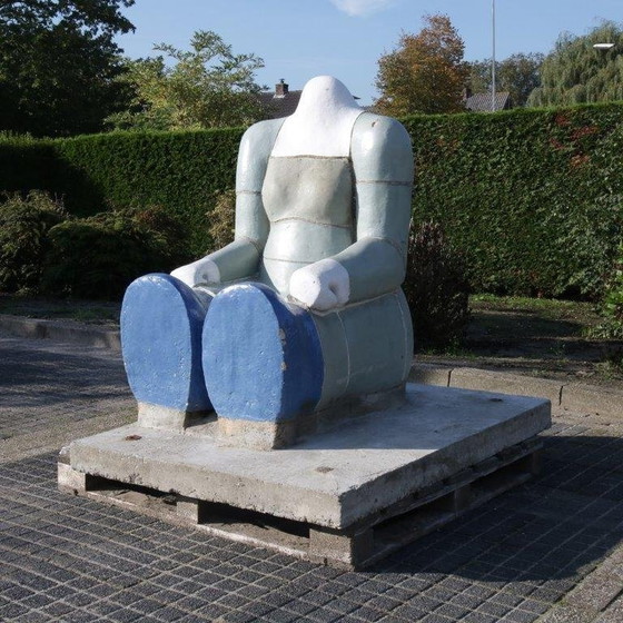 Image 1 of "Zittende figuur" sculptuur van Jan Snoeck, Nederland 1980