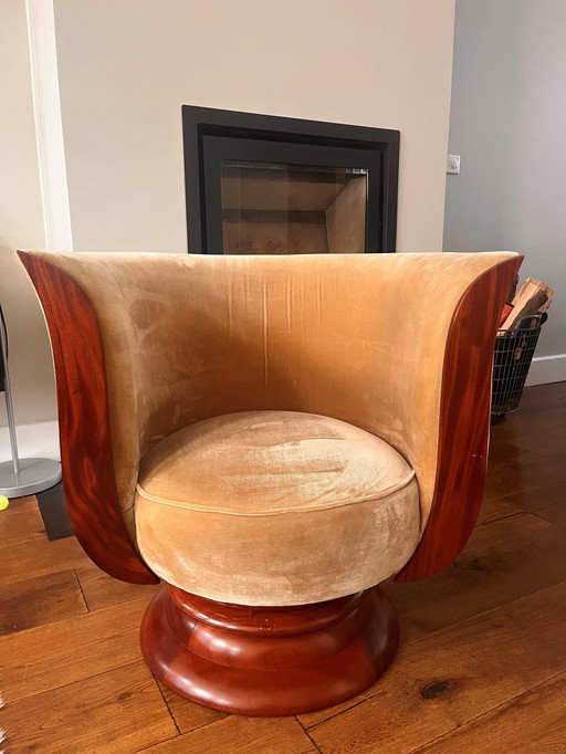 Le Malandre Art Deco Tulip fauteuil