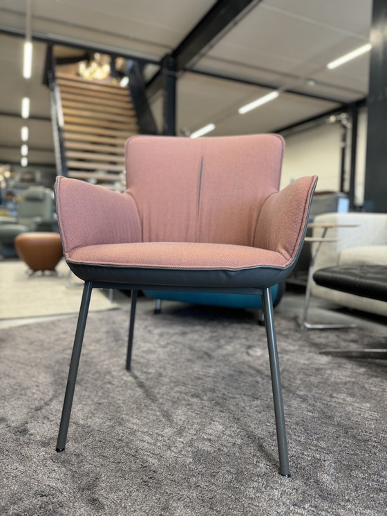 Image 1 of 4 Rolf Benz 655 Eetkamerstoelen Stof leer 