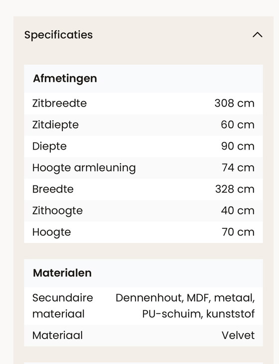 Image 1 of Micadoni 4-Zitsbank - Olijfgroen/Kaki