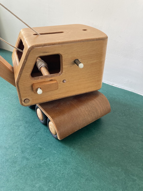 Image 1 of Friedrich Fröbel Werdau, vintage gebogen plywood graafmachine/object