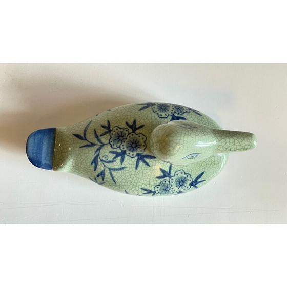 Image 1 of Vintage gebarsten keramische eend