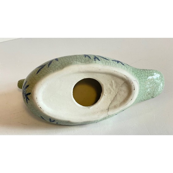 Image 1 of Vintage gebarsten keramische eend